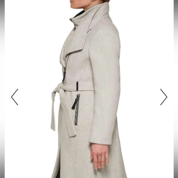Calvin Klein Women's Belted Wrap Coat - Picture 5 of 14